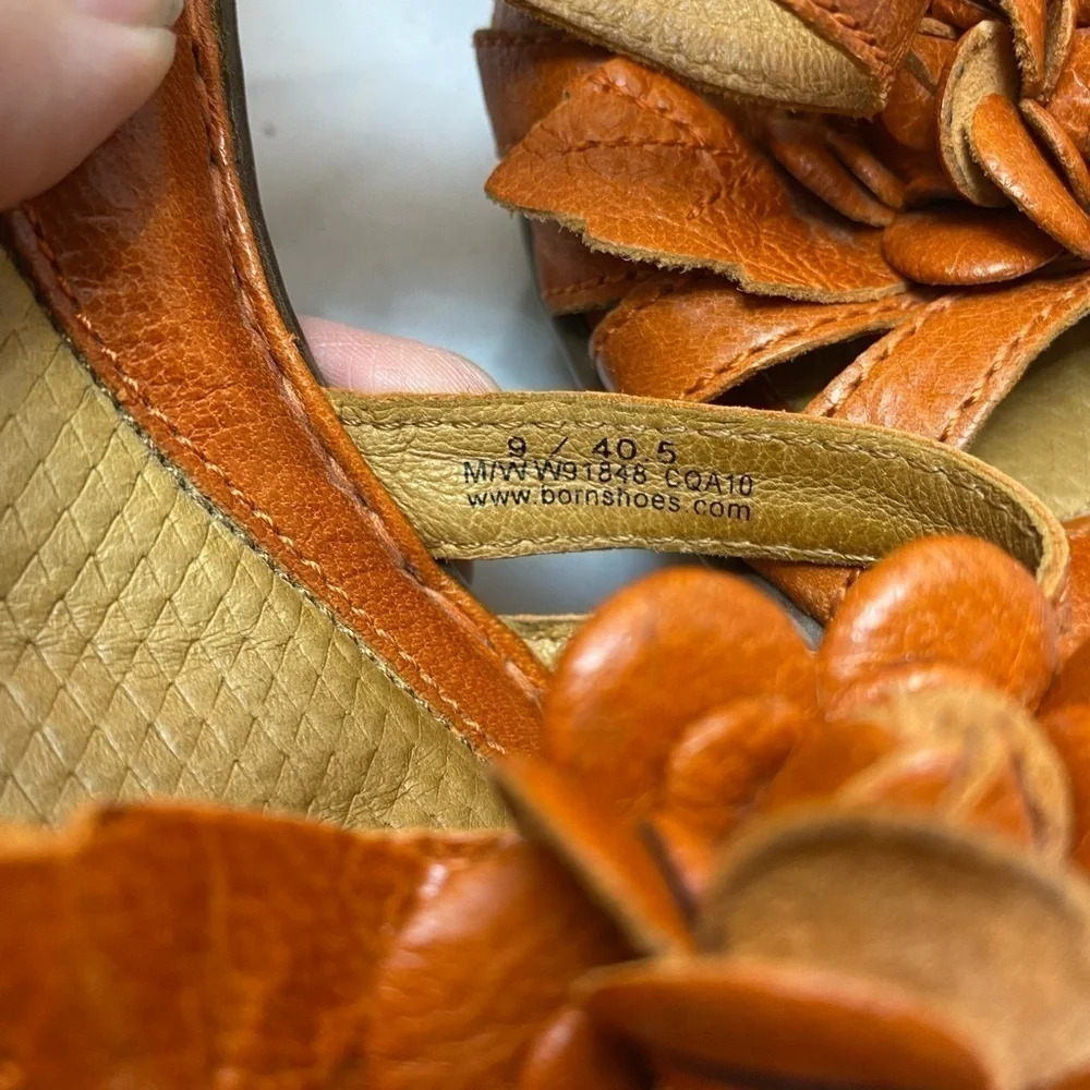 Born Women's Heels in Orange with Floral Design - Picture 7 of 7